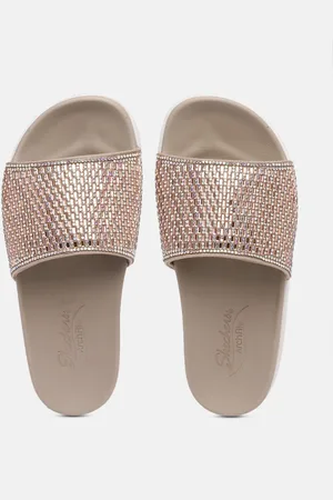 Skechers Women Arch Fit Paradise- Strollin Embellished Sliders