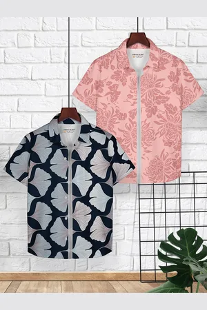 HELLCAT Boys Pack of 2 Cotton Opaque Printed Casual Shirt