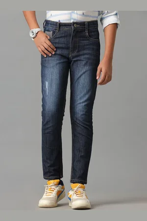 UNDER FOURTEEN ONLY Boys Mildly Distressed Light Fade Jeans