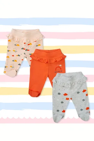 MeeMee Infant Girls Pack of 3 Printed Leggings