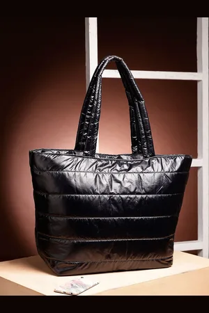 Anekaant Uno Black Quilted Tote Bag