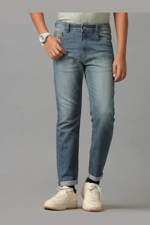 UNDER FOURTEEN ONLY Boys Low Distress Heavy Fade Jeans