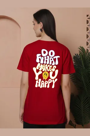 Friskers Women Graphic Printed Round Neck Cotton Oversized T-Shirt