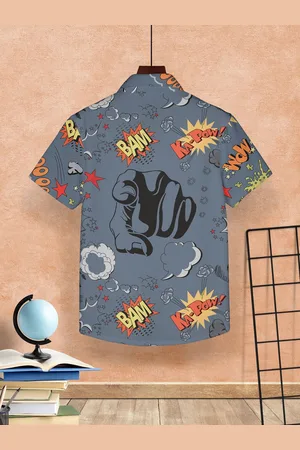 HELLCAT Boys Floral Opaque Printed Casual Shirt