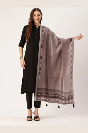 Ishin Geometric Woven Design Cotton Dupatta