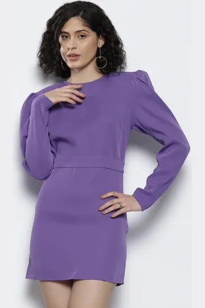 NA-KD Puff Sleeves Open Back Mini Dress