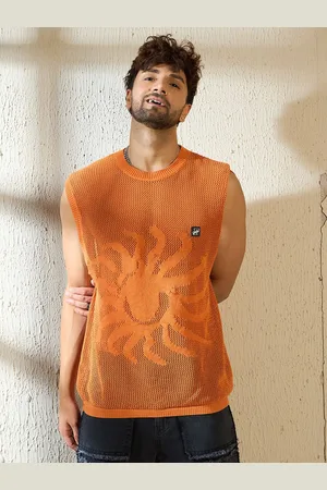 FUGAZEE Men Printed Henley Neck Pockets T-shirt