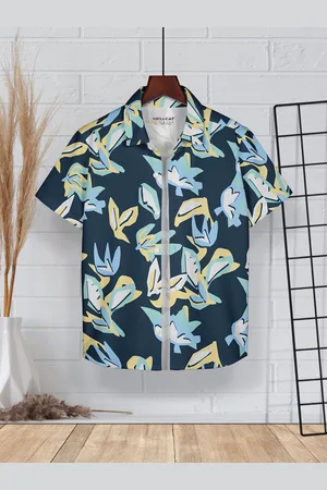 HELLCAT Boys Floral Cotton Opaque Printed Casual Shirt