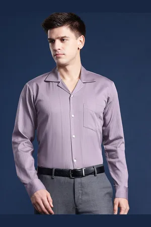 HANCOCK Men Self Design Cotton Stretch Cuban Collar Relaxed Fit Party Shirt