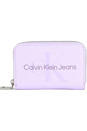Calvin Klein Women Typography PU Zip Around Wallet