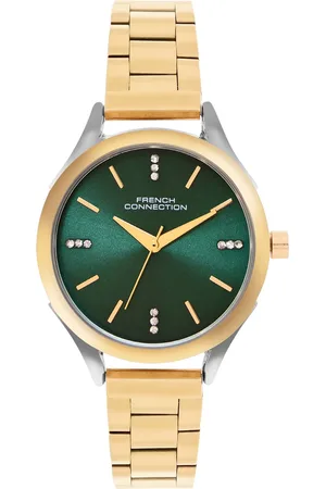 French Connection Women Embellished Dial & Bracelet Style Straps Analogue Watch FCN099NGM