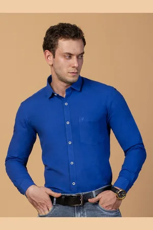 Berkshire Men Comfort Spread Collar Solid Cotton Slim Fit Formal Shirt