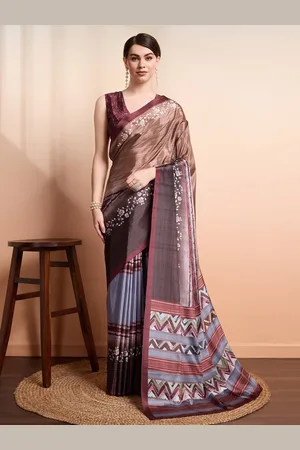Rachna Floral Satin Ready to Wear Saree