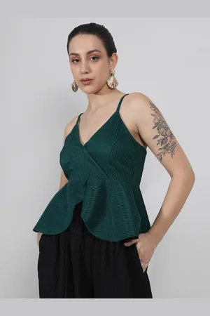Campus Shoulder Straps Peplum Top