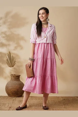 Globus Cotton Fit & Flare Midi Dress With Jacket