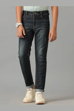 UNDER FOURTEEN ONLY Boys Low Distress Light Fade Jeans