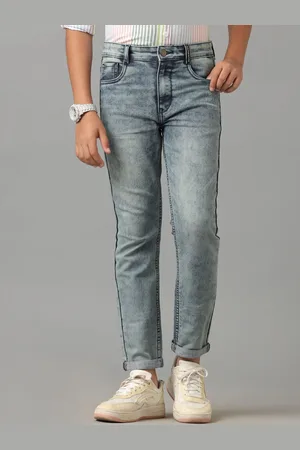 UNDER FOURTEEN ONLY Boys Highly Distressed Heavy Fade Jeans