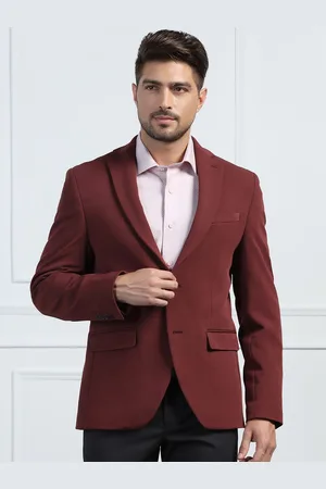 Blackberrys Notched Lapel Slim Fit Single-Breasted Satin Formal Blazer