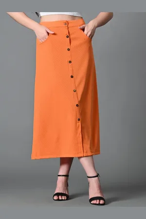 Roadster The Lifestyle Co Ribbed Midi A-Line Skirts