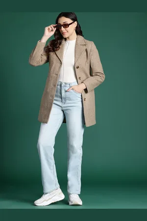 DressBerry Notched Lapel Collar Longline Overcoat