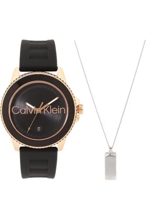 Calvin Klein Men Aqueous Watch with Necklace Gift Set - CKWNES5