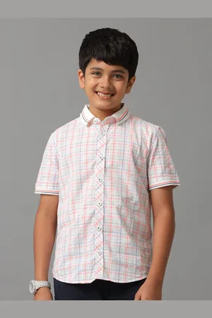 UNDER FOURTEEN ONLY Boys Opaque Checked Casual Shirt