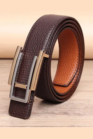 Invictus Men Textured Push Pin Closure Belt