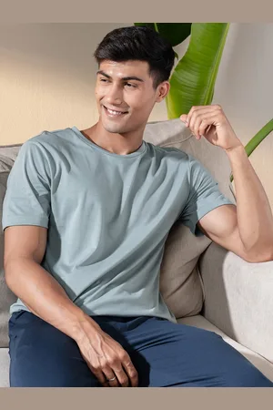 DaMENSCH Ultralight Basic Crew Men Pure Cotton Lounge T-Shirts