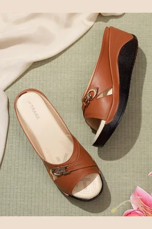 TRASE Women Brown Solid Heels
