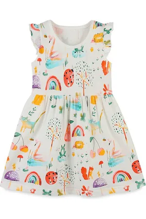 Stylecast Girls Printed Cotton Fit & Flare Dress