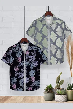 HELLCAT Boys Pack of 2 Cotton Opaque Printed Casual Shirt