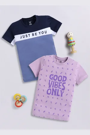 Toonyport Boys Pack Of 2 Printed Round Neck Cotton T-shirts
