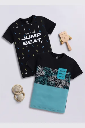 Toonyport Boys Pack Of 2 Graphic Printed Round Neck Cotton T-shirts