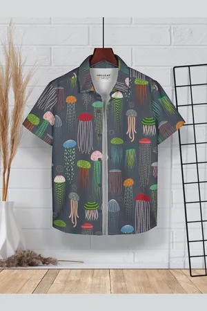 HELLCAT Boys Opaque Printed Casual Shirt