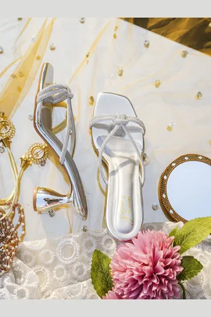 JM Looks Women Embellished Block Heel Sandals