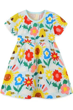 Stylecast Girls Floral Printed Cotton A-Line Dress