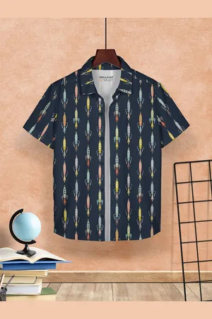 HELLCAT Boys Opaque Printed Casual Shirt