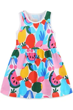 Stylecast Girls Printed Sleeveless Round Neck A-Line Dress