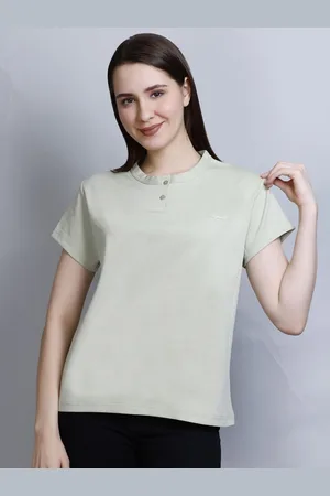 Cupid Women Solid Round Neck Cotton Casual T-shirt