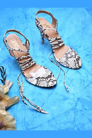 JM Looks Textured Stiletto Heel sandals for Women