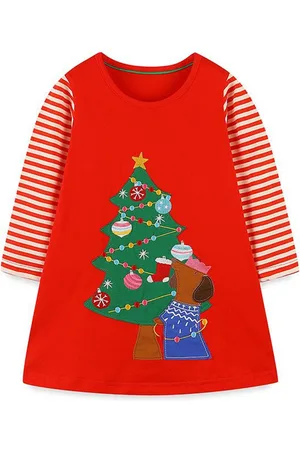 Stylecast Girls Striped Embroidered Applique A-Line Dress