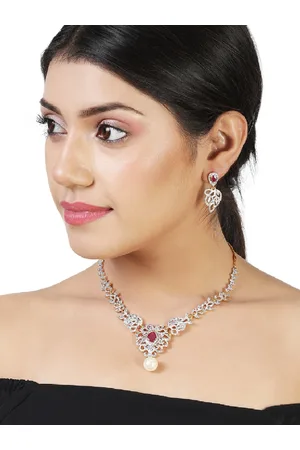 ESTELE Gold-Plated CZ-Studded Jewellery Set