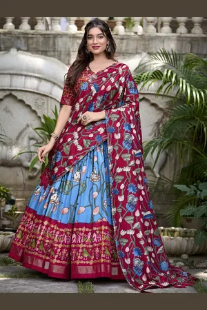 LOOKNBOOK ART Floral Printed Ready to Wear Lehenga & Unstitched Blouse With Dupatta