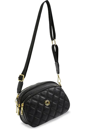 Diva Dale WomenTextured PU Structured Sling Bag with Quilted