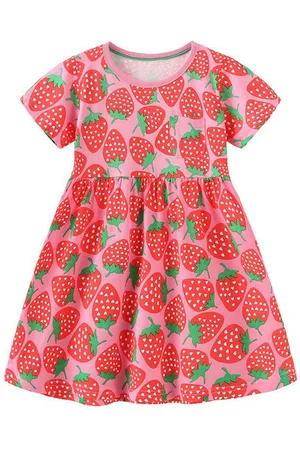 Stylecast Girls Printed Short Sleeves Fit and Flare Dress