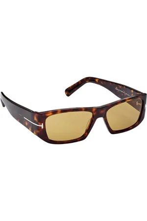 Tom Ford Unisex Rectangle Sunglasses with UV Protected Lens FT0986 56 52E