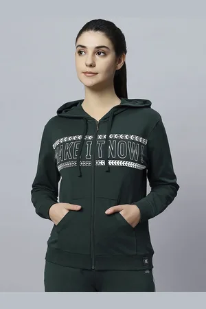 LAASA  SPORTS Women Lightweight Crop Sporty Jacket with Embroidered