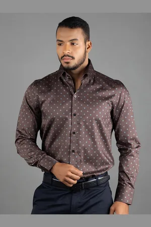 LOUIS STITCH Comfort Opaque Ethnic Motifs Printed Pure Cotton Formal Shirt