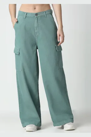 HJ HASASI Women Wide Leg High-Rise Jeans