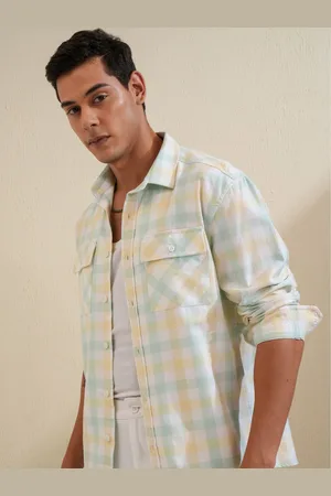 LocoMotive Men Premium Checked Casual Shirt